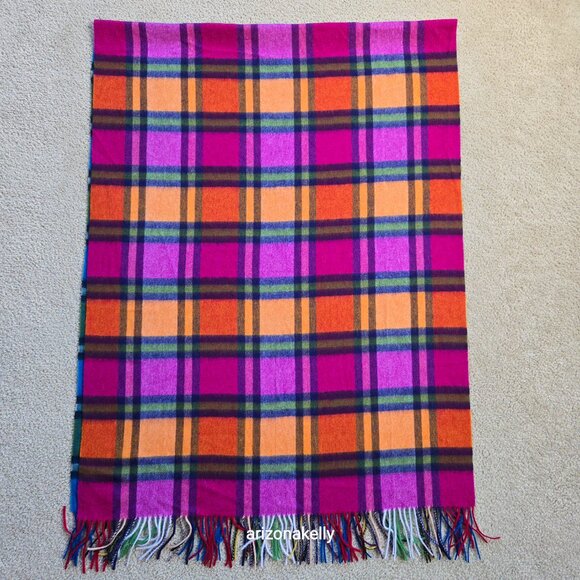 NWOT kate spade Plaid Mix Yarn Dye Wool Multicolor Colorful - Picture 12 of 12